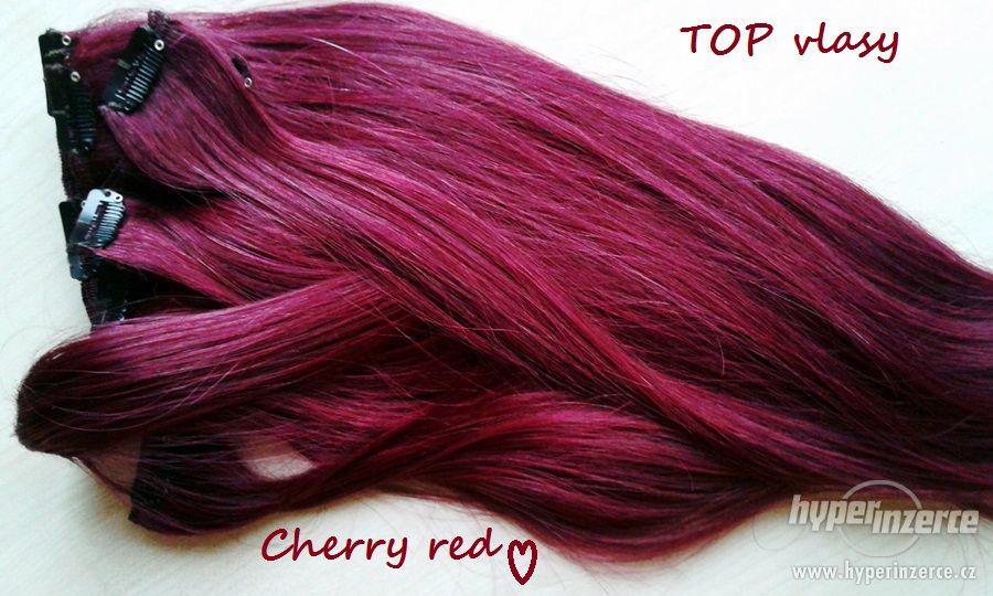 Červené Clip in Vlasy! Nejkrásnější odstíny!120 - 220 gram! - foto 2