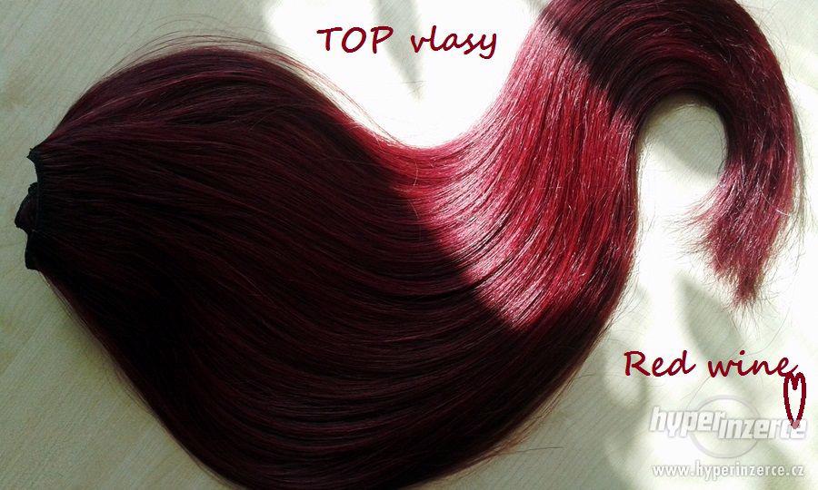 Červené Clip in Vlasy! Nejkrásnější odstíny!120 - 220 gram! - foto 4