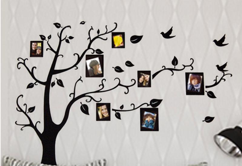 Samolepka na zeď - strom života s rámečky na foto - foto 1