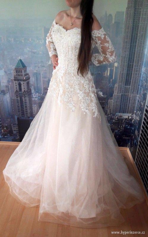 Nové nepoužité svatební šaty jako ze salonu (princeznovské) - foto 1