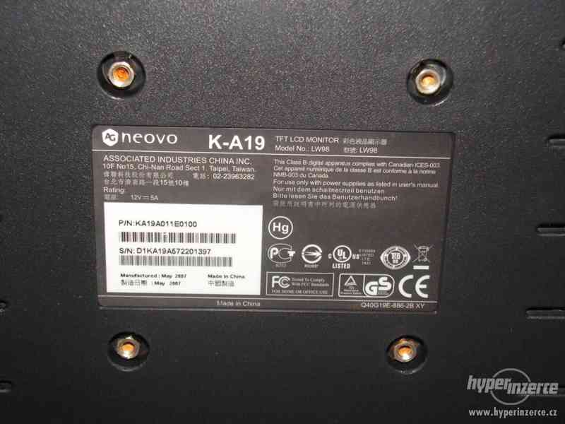 LCD monitor NEOVO K-A19  19"  odezva 3ms - foto 5