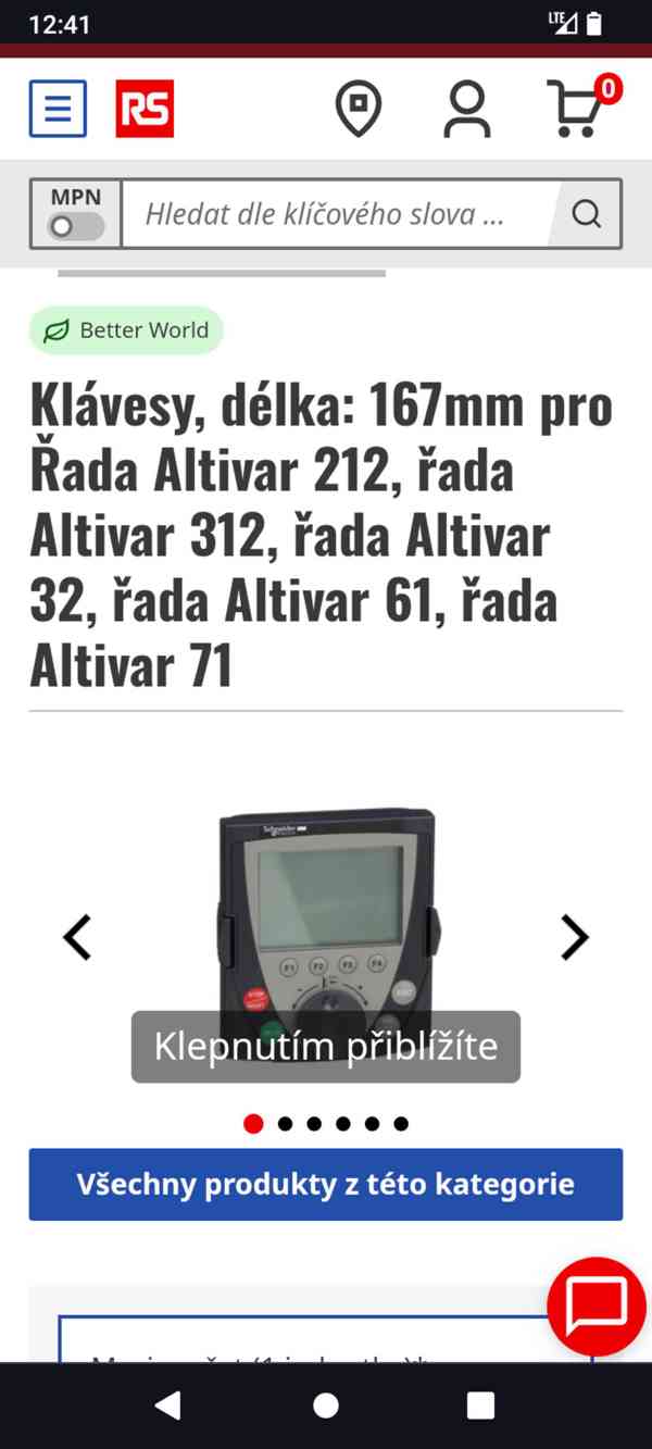 Display, klávesy, Schneider VW3A1101 pro měniče Altivar CPU  - foto 4