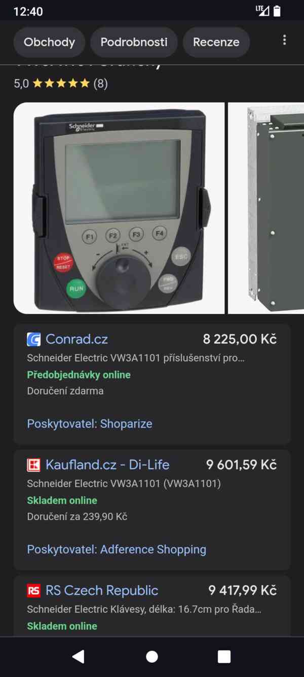 Display, klávesy, Schneider VW3A1101 pro měniče Altivar CPU  - foto 3