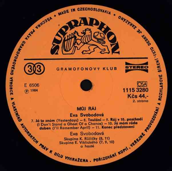 Eva Svobodová ‎– Můj Ráj (LP) - foto 4