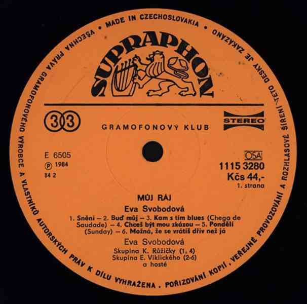 Eva Svobodová ‎– Můj Ráj (LP) - foto 3