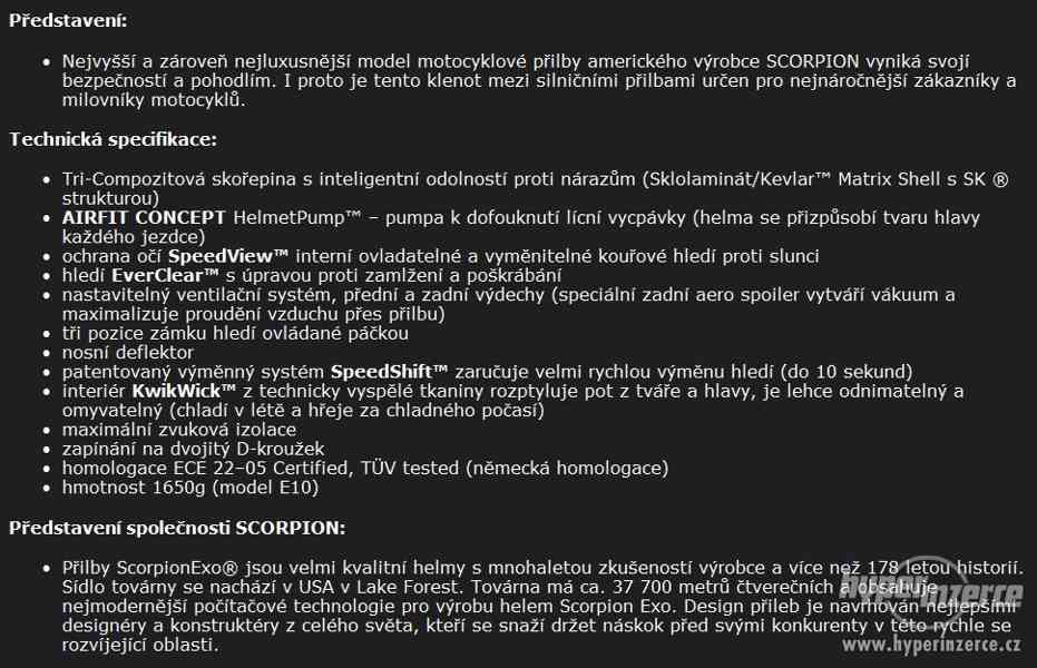 Přilba Scorpion EXO 1000 BUG, vel. L (černá - lesklá) - foto 10
