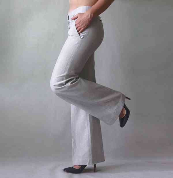Nové letní šedé kalhoty se stříbrnou nitkou Orsay vel. 34 - foto 1