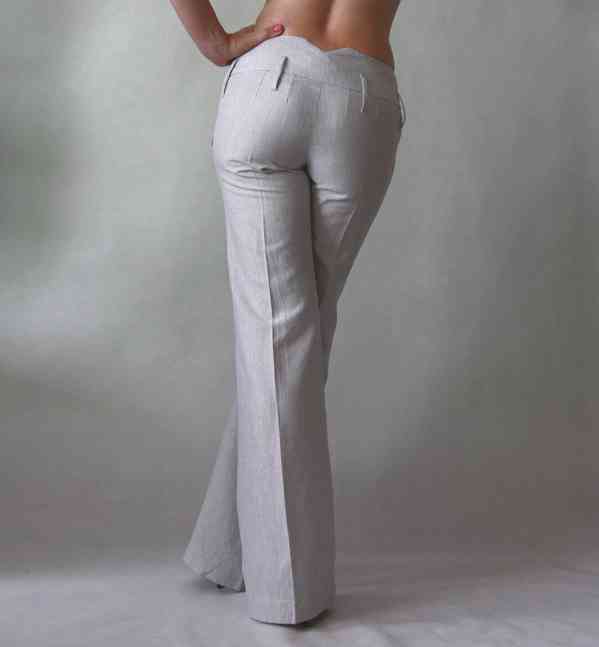 Nové letní šedé kalhoty se stříbrnou nitkou Orsay vel. 34 - foto 5