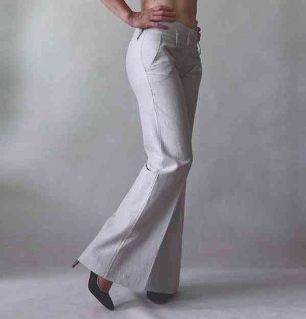 Nové letní šedé kalhoty se stříbrnou nitkou Orsay vel. 34 - foto 2