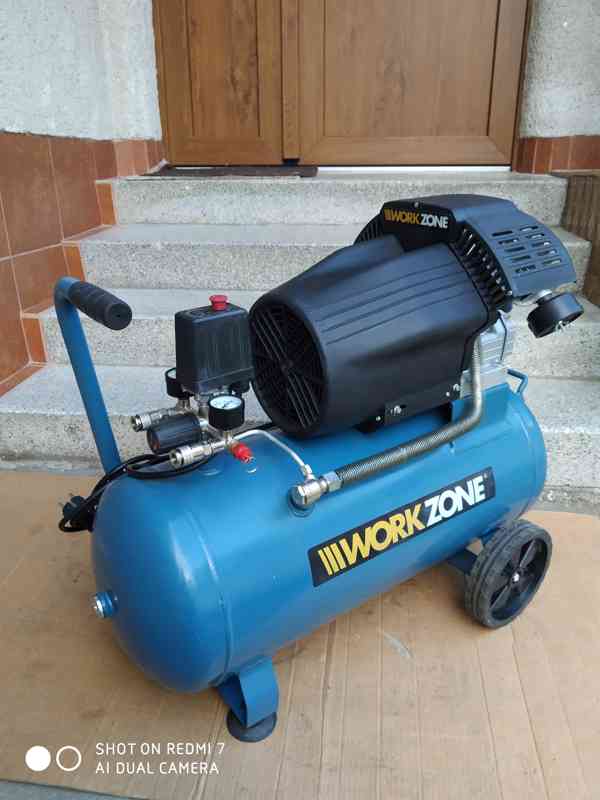 Prodám NEPOUŽITÝ 2-pístový kompresor Workzone WZ-AC 400/50 - - foto 5