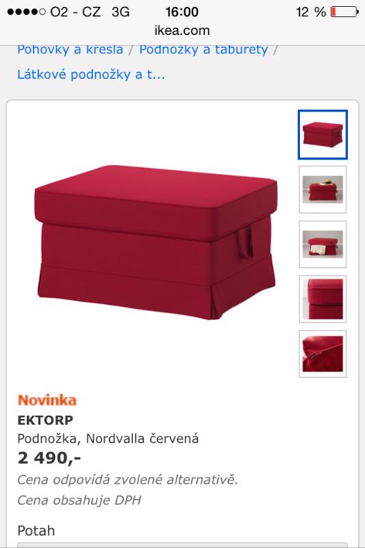 Sedačka + taburet IKEA - foto 2
