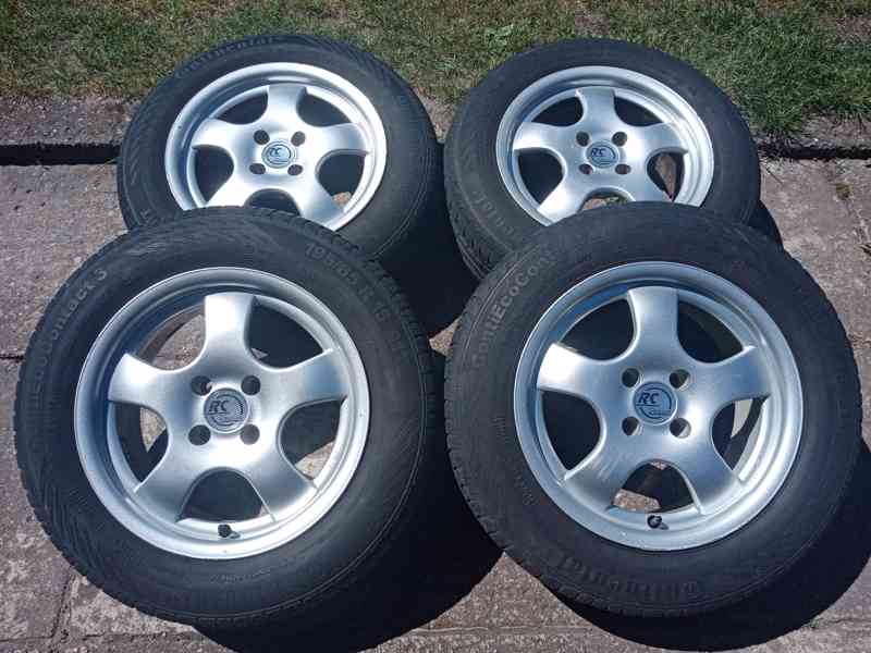 Obutá Alu kola BROCK 15ky 4x100 pneu 85% RENAULT DACIA - foto 3