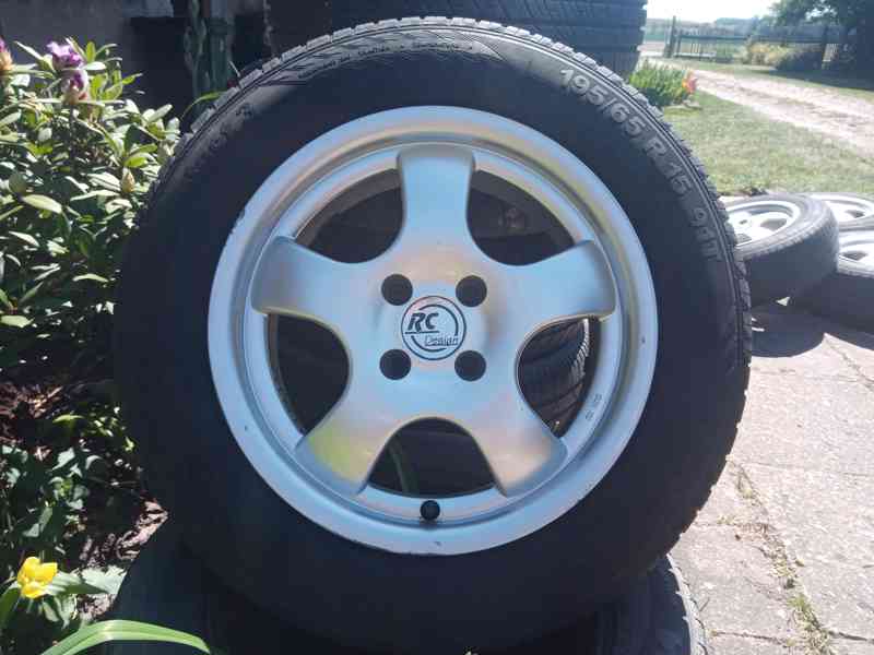 Obutá Alu kola BROCK 15ky 4x100 pneu 85% RENAULT DACIA - foto 2
