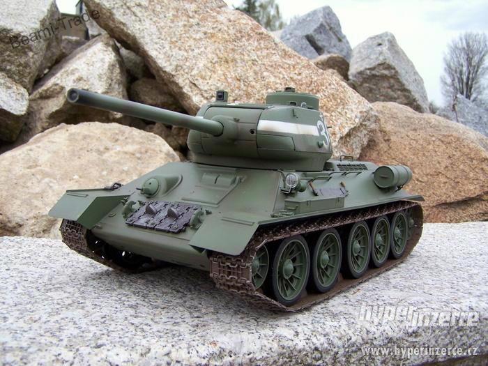 Nové RC  model Tank - T34 / léto - 2.4 GHz infra - foto 1