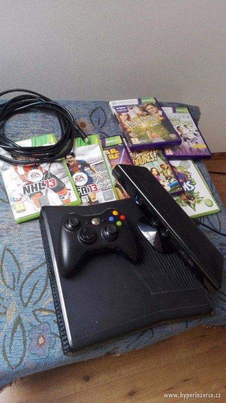 Xbox 360 500GB + 7 her + Kinect + Kabely - foto 1