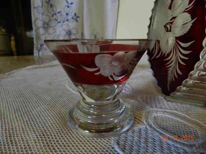 Luxusní Art Deco souprava Karafa a 4 půlky  - foto 4