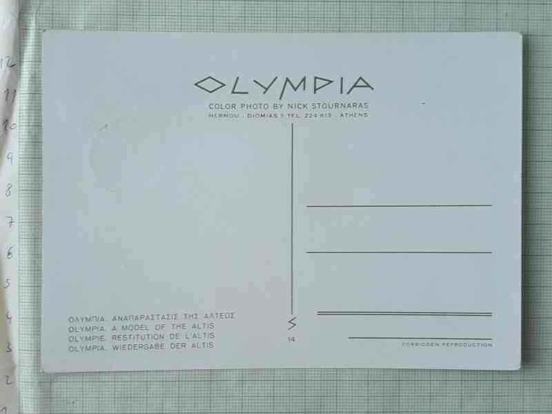  Olympia Řecko - model, známka a razítko 1968  - foto 2