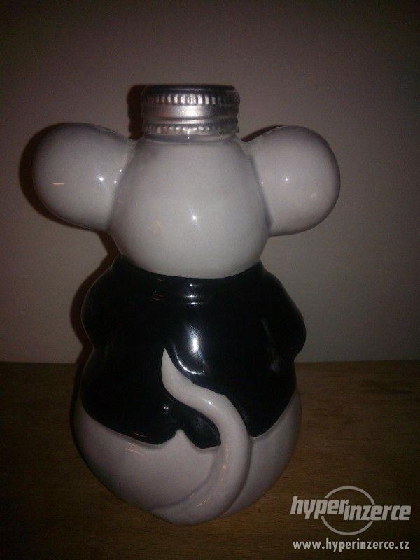 Keramická nádoba (lahvička) - malovaná myš - foto 2