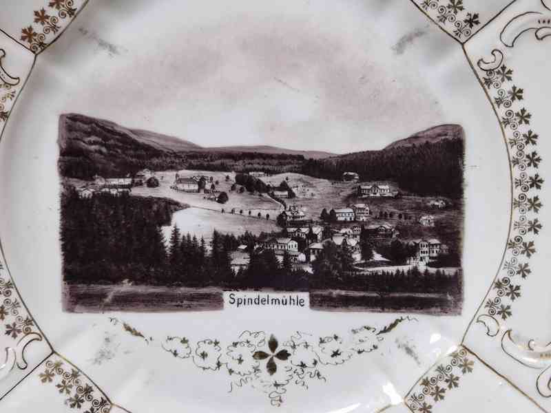Krásný dekorační Talíř Špindlerův  Mlýn Krkonoše - foto 3
