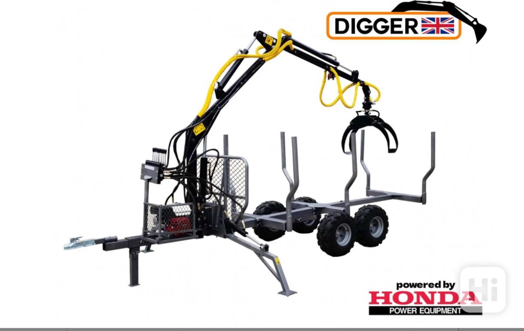 Vyvážečka dřeva Digger HRW-3, vlek za traktor, čtyřkolku - foto 1