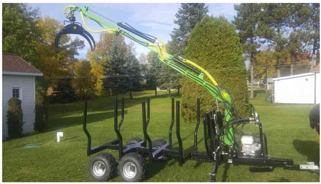 Vyvážečka dřeva Digger HRW-3, vlek za traktor, čtyřkolku - foto 4