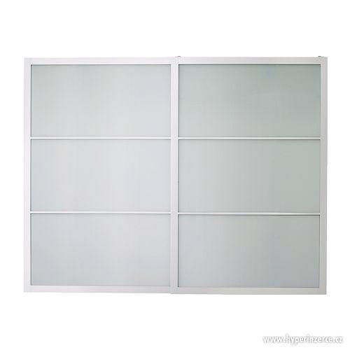 Posuvné dveře od šatní skříně PAX Stordal IKEA - Sklo/hliník - foto 1