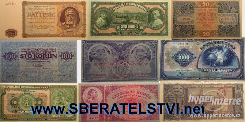 Výkup bankovky papírové peníze staré koupím - foto 1
