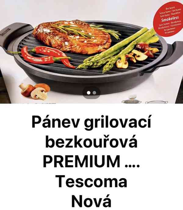 Pánev grilovací bezkouřová PREMIUM Tescoma … NOVÁ  - foto 1