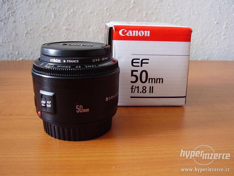 Prodám objektiv Canon 50/1,8 II - foto 1