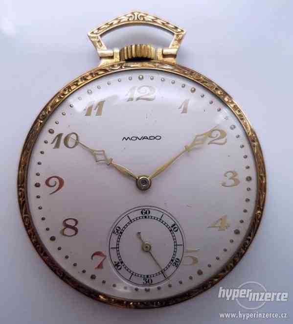 MOVADO - zlaté kapesní hodinky - foto 1