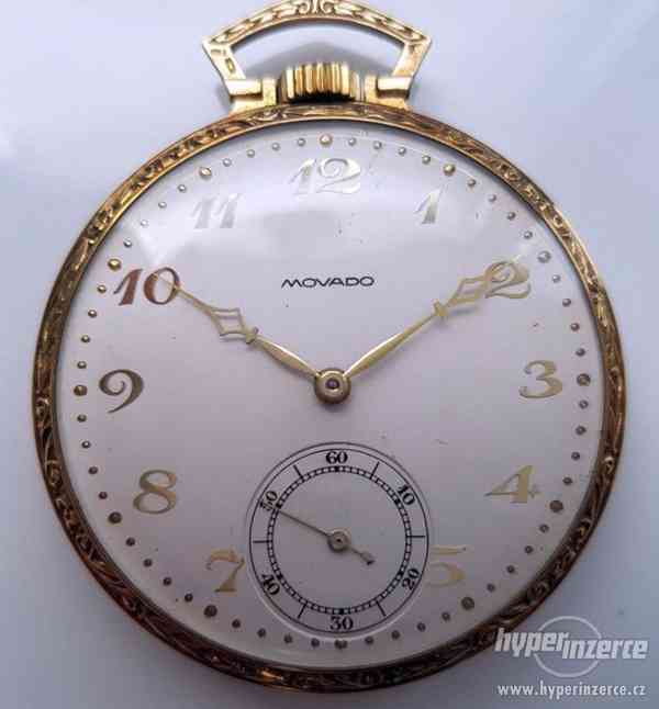 MOVADO - zlaté kapesní hodinky - foto 3