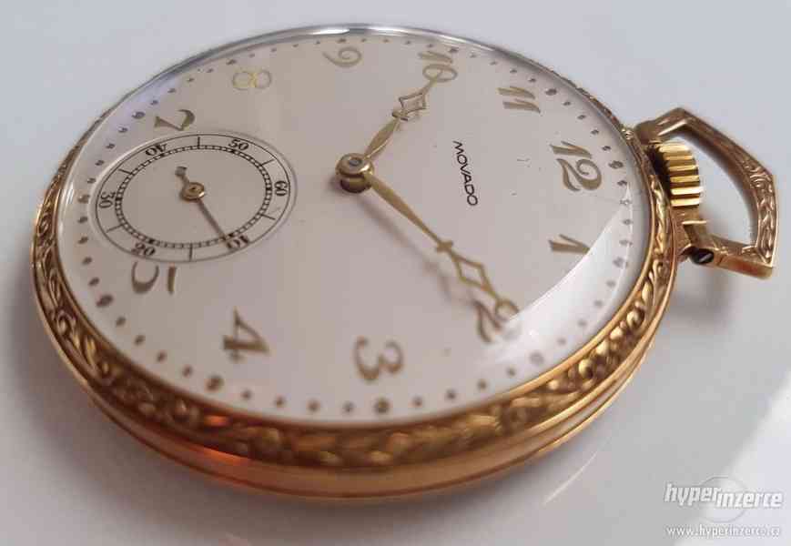 MOVADO - zlaté kapesní hodinky - foto 4