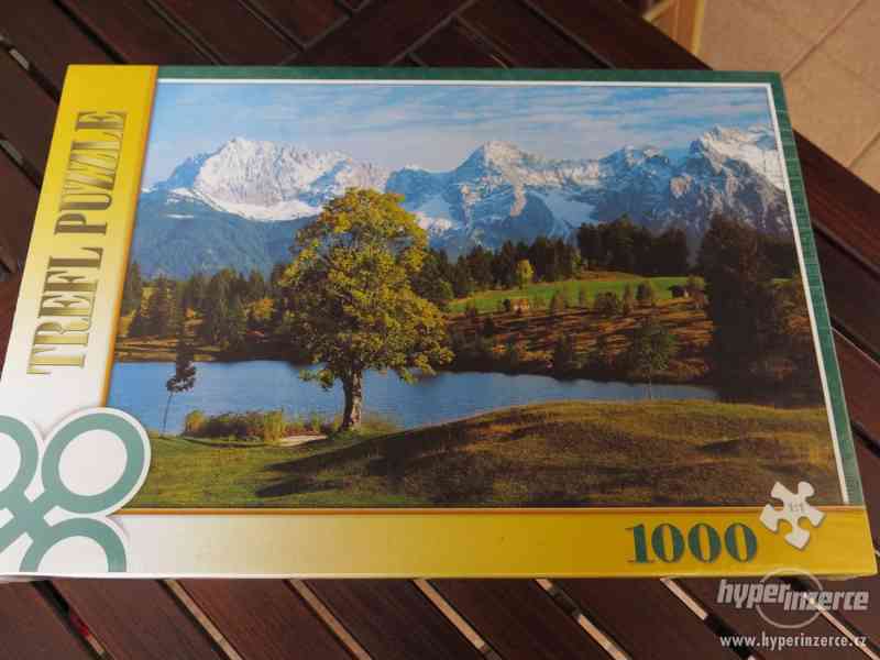 Puzzle Trefl, Jezero Gerold, Alpy, 1000 ks, cena bez pošt. - foto 1