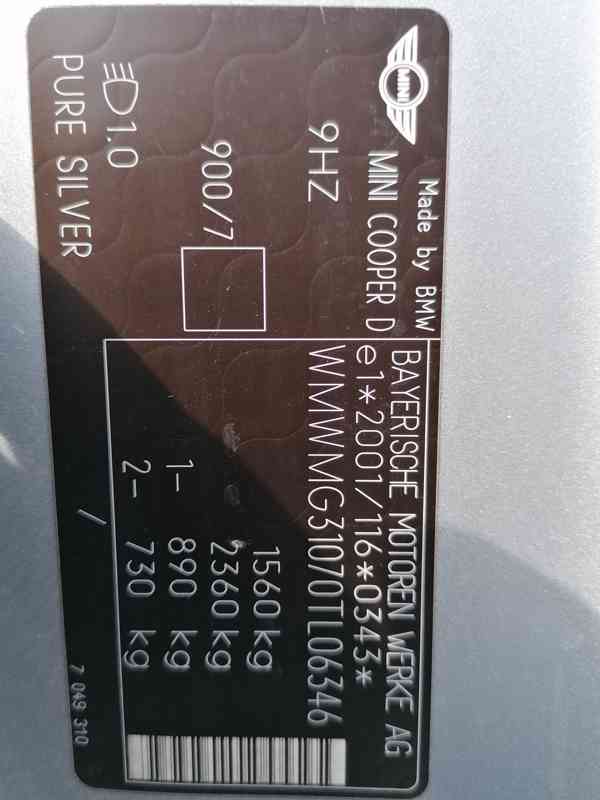 MINI Cooper 1,6D,  najeto jen 92.000km !!!, vynikající stav - foto 29
