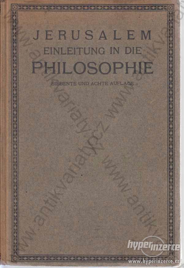 Einleitung in die Philosophie Wilhelm Jerusalem - foto 1