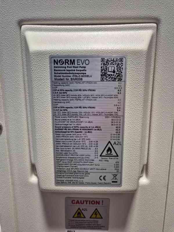 Tepelné čerpadlo NORM EVO 6kw pro bazén - foto 7