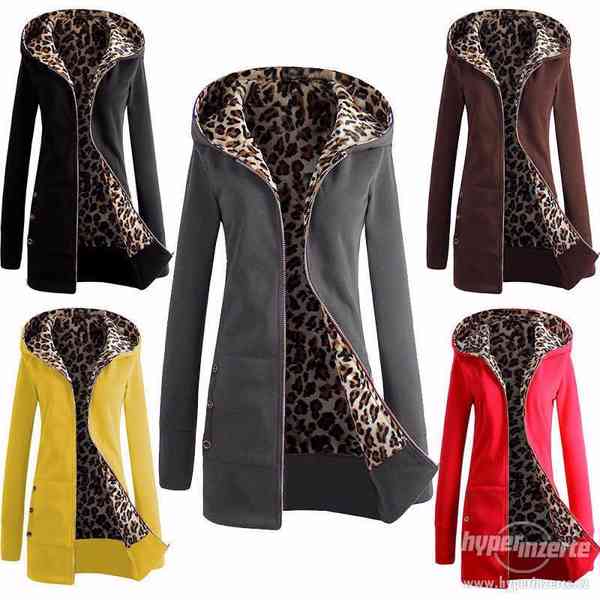 ! Zimní leopardí kabát/kabátek s kožíškem/kožichem ! - foto 2