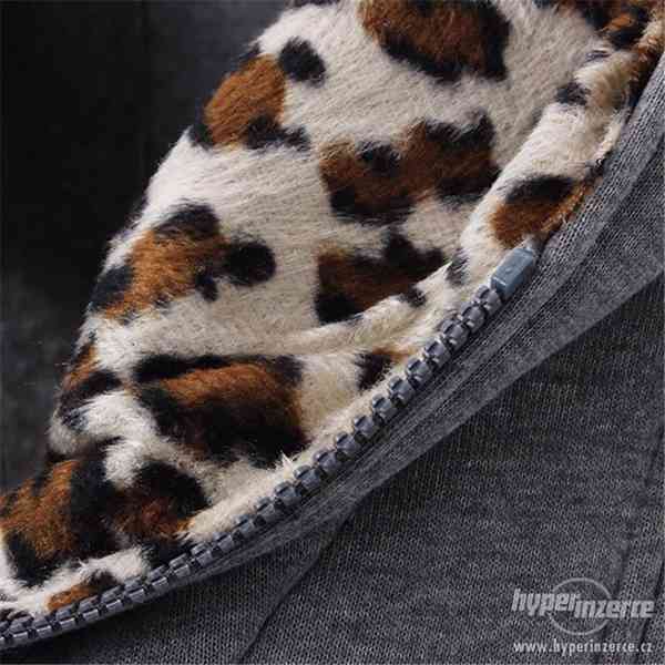 ! Zimní leopardí kabát/kabátek s kožíškem/kožichem ! - foto 6