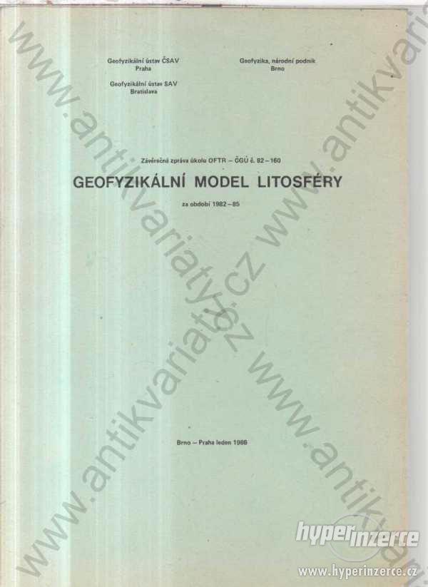 Geofyzikální model litosféry za období 1982-85 - foto 1