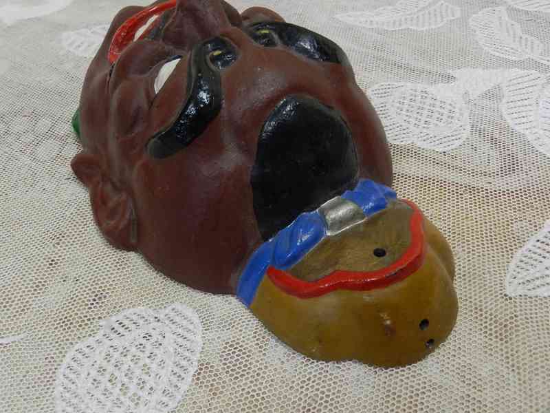 Zajímavá stará litinová Maska - foto 4