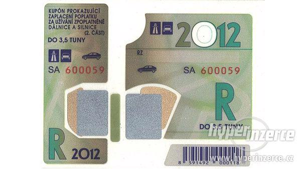 Koupím ROČNÍ Dálniční Znánku na rok 2012 - foto 1