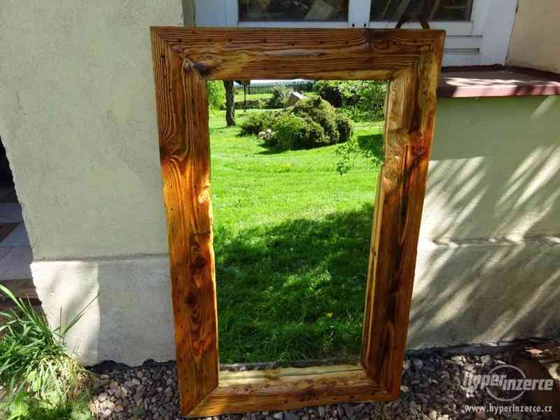 Prodám zrcadlo ze starého trámu - foto 2