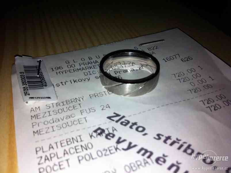 Krásný stříbrný prstýnek vel. 58 !! - foto 1