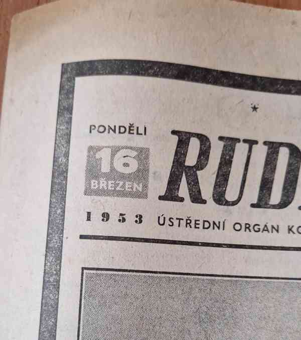 Úmrtí Stalin,Úmrtí Gottwald - i Pravda a Gazeta noviny - foto 10