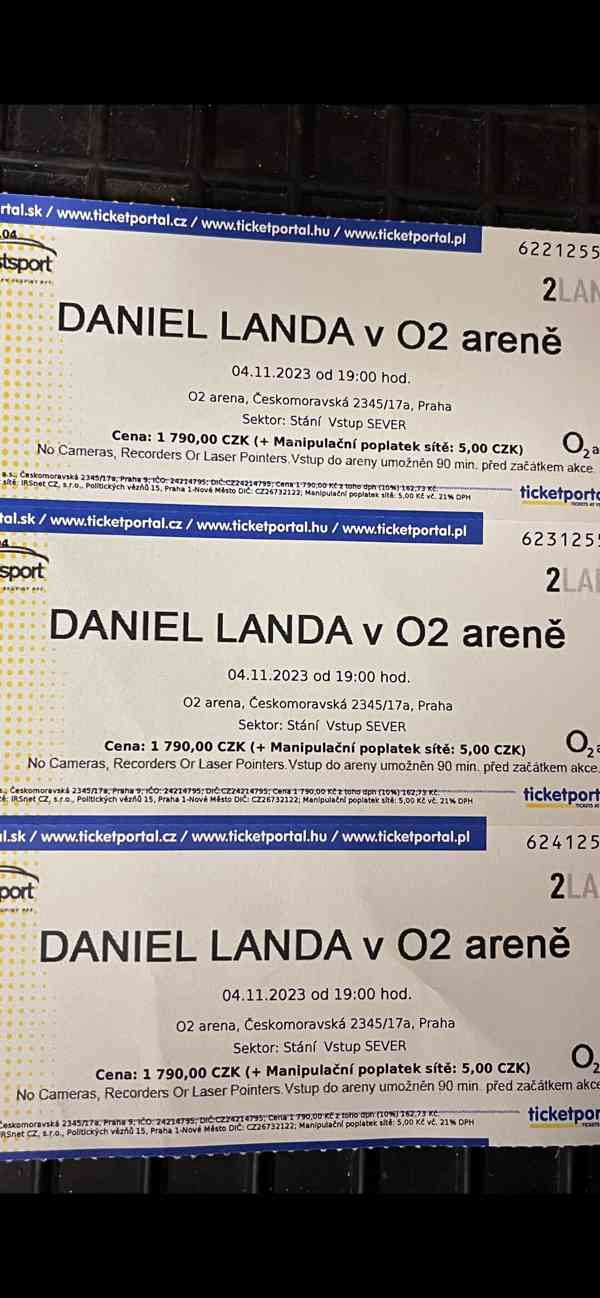 Vstupenky na koncert Daniela Landy - foto 1