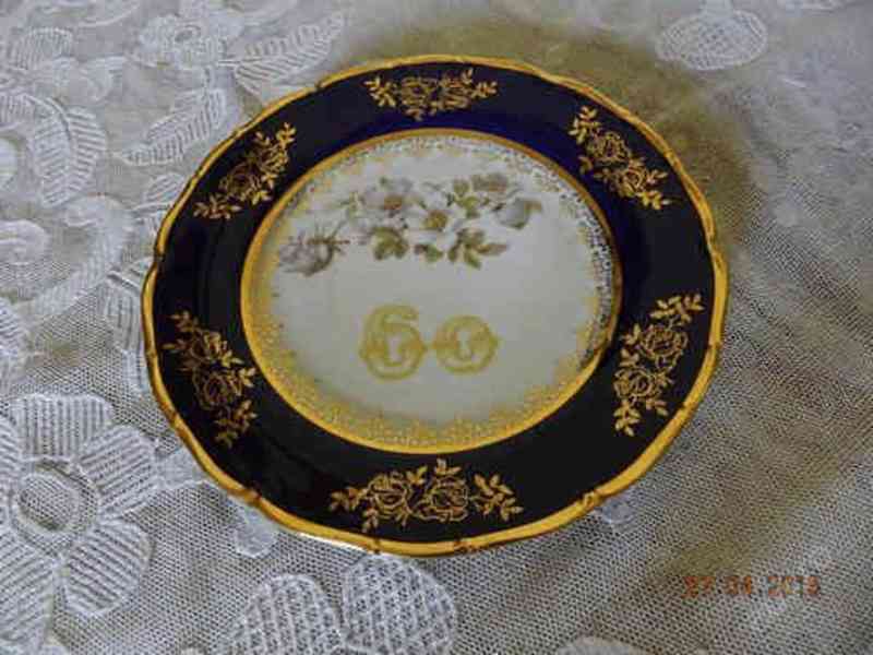 Krásný dekorační jubilejní talíř 60 Epiag