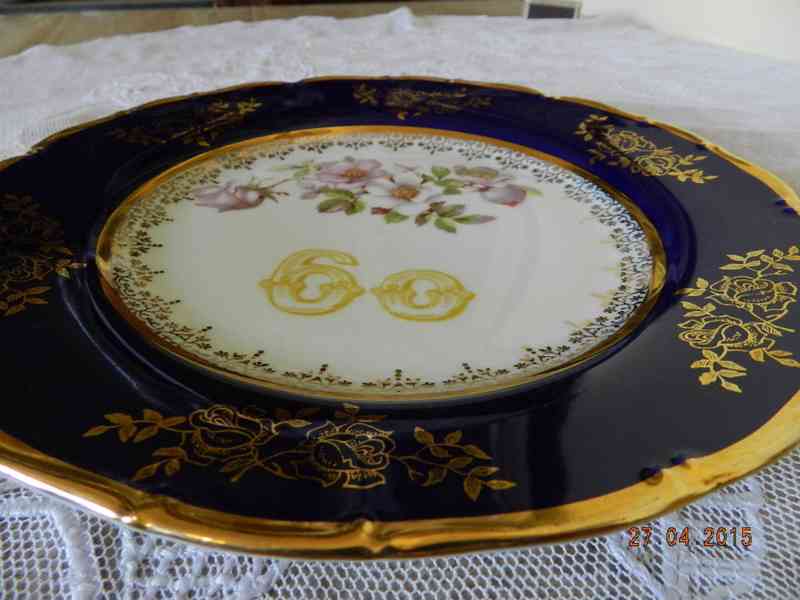 Krásný dekorační jubilejní talíř 60 Epiag - foto 3