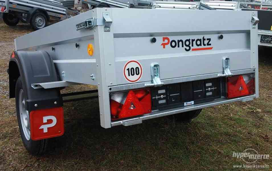 nebržděný přívěsný vozík za auto Pongratz, 750kg - foto 3
