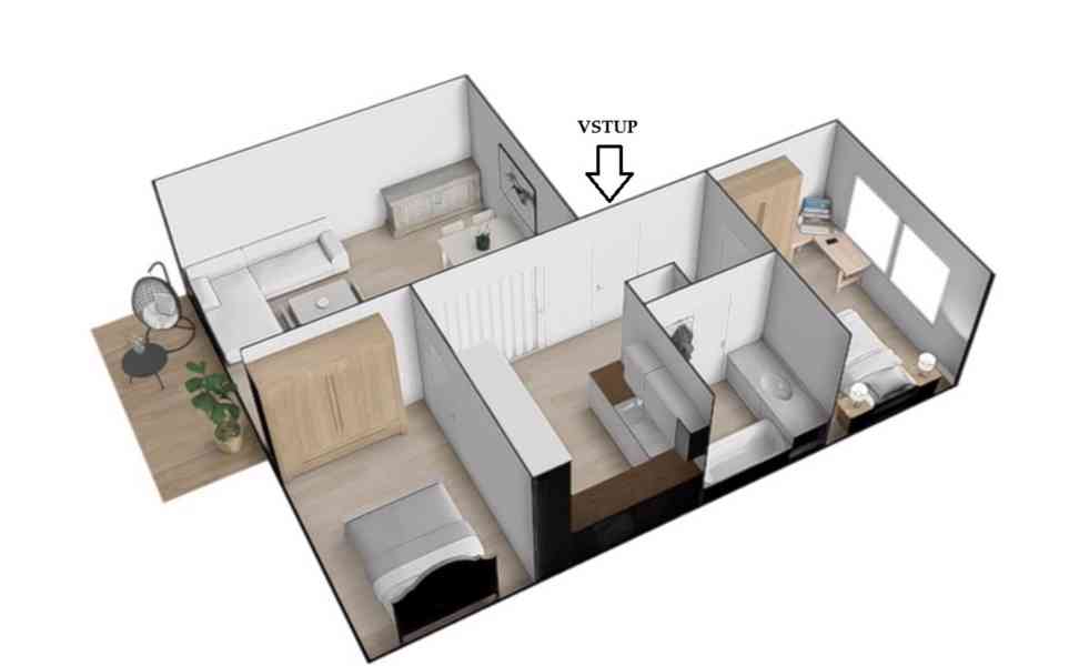 PRONÁJEM PROSTORNÉHO BYTU 3+1 S LODŽIÍ A SKLEPEM, BRNO - foto 3