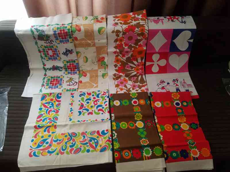 Retro ubrusy bavlněné a lněné nové